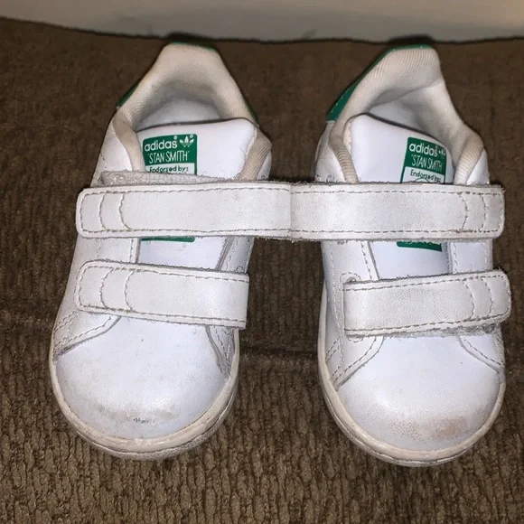 adidas gazelle silver green womens Adidas Stan Smith Crib Shoes (4)  Piece By Piece Kids